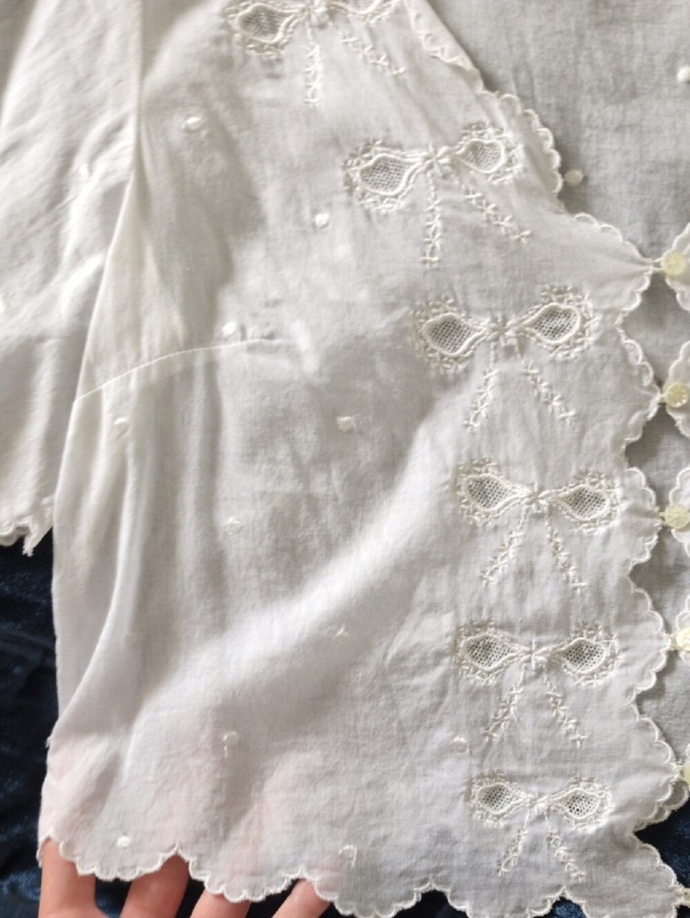 Doen Kacy Top, White Eyelet, Small - Picture 9 of 16